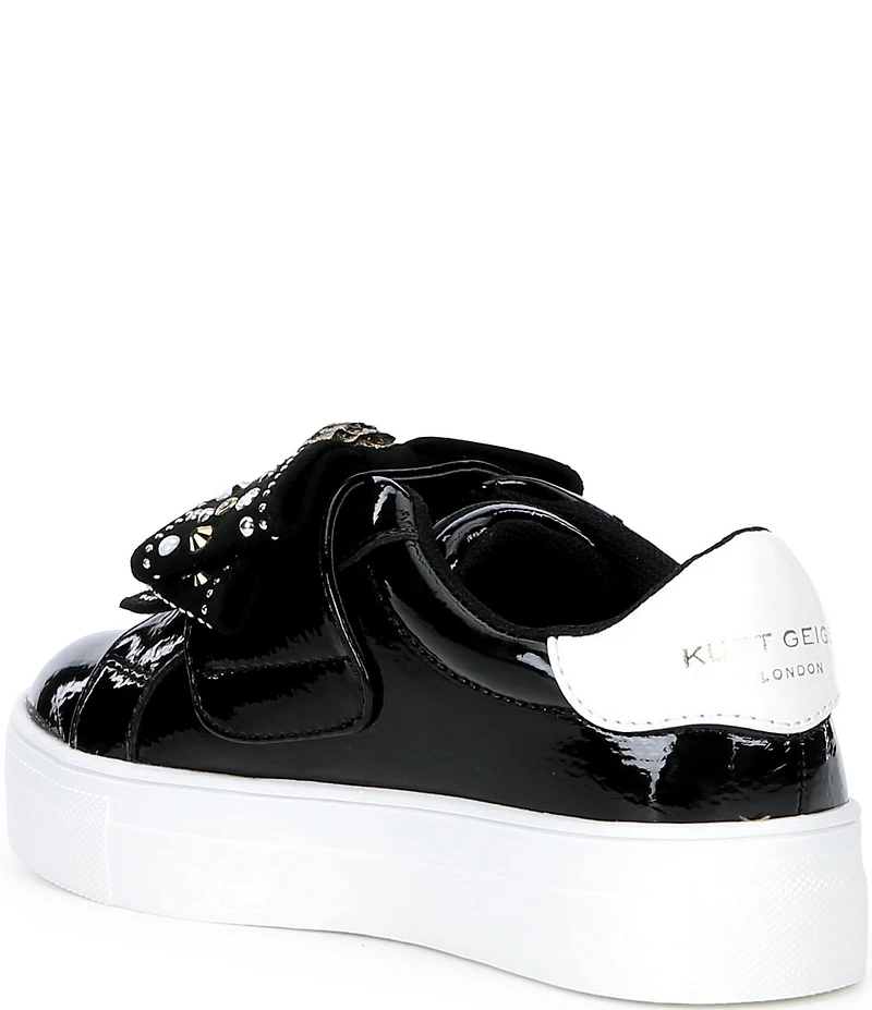 Kurt Geiger London Girls' Laney Patent Studded Bow Sneakers (Youth)