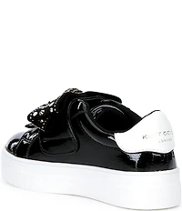 Kurt Geiger London Girls' Laney Patent Studded Bow Sneakers (Youth)