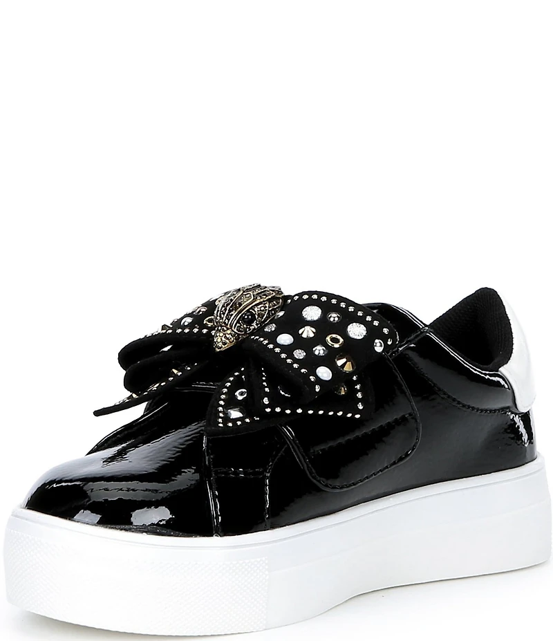 Kurt Geiger London Girls' Laney Patent Studded Bow Sneakers (Youth)