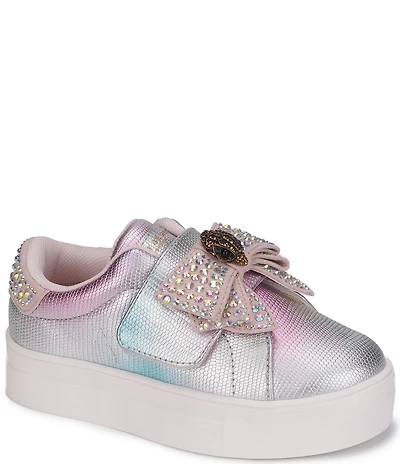 Kurt Geiger London Girls' Laney Rhinestone Embellished Bow Sneakers (Infant)