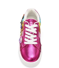 Kurt Geiger London Girls' Laney Tutti Frutti Rainbow Embellished Sneakers (Youth)