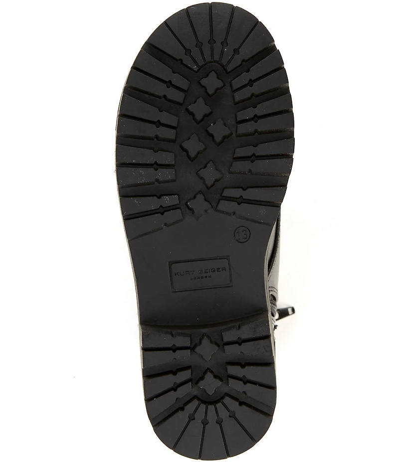 Kurt Geiger London Girls' Leather Chain Hardware Combat Boots (Toddler)