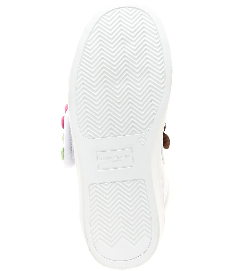 Kurt Geiger London Girls' Leather Mini Flower Petal Ornament Sneakers (Youth)