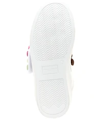 Kurt Geiger London Girls' Leather Mini Flower Petal Ornament Sneakers (Youth)