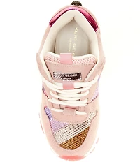 Kurt Geiger London Girls' Lettie Crystal Embellished Stripe Sneakers (Youth)