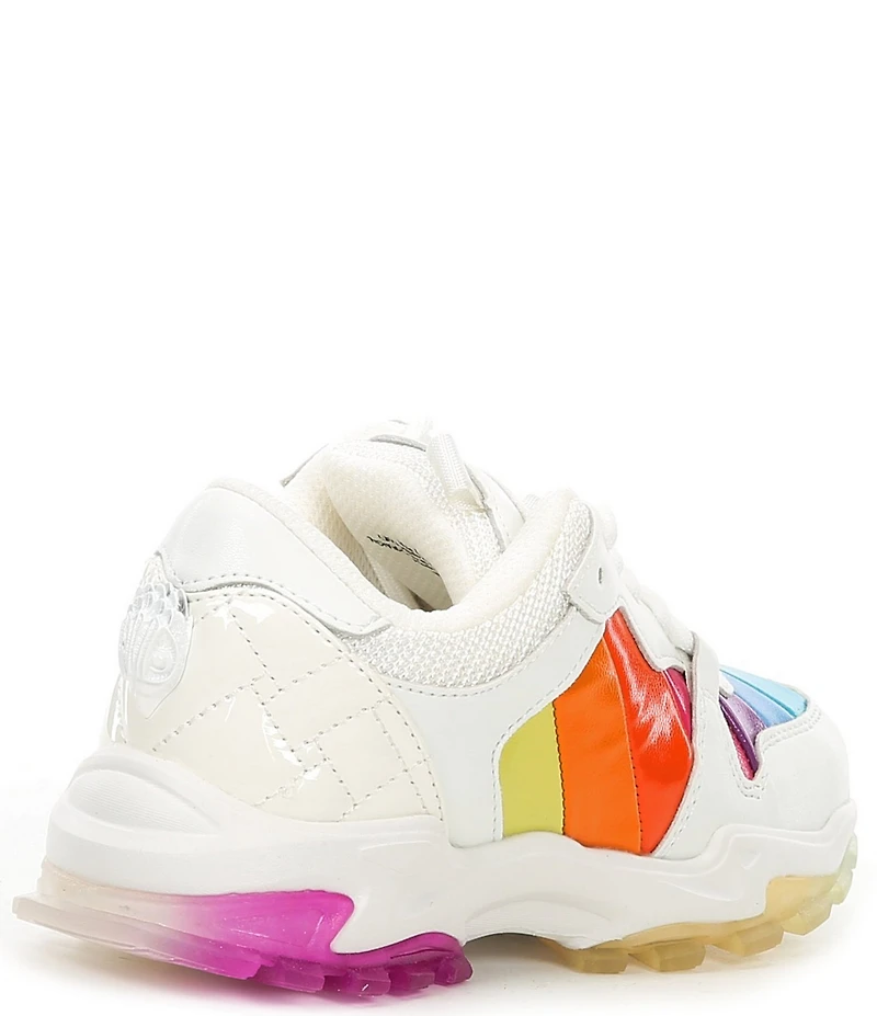 Kurt Geiger London Girls' Lettie Rainbow Stripe Sneakers (Toddler)