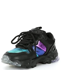 Kurt Geiger London Girls' Lettie Rainbow Stripe Sneakers (Toddler)