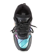 Kurt Geiger London Girls' Lettie Rainbow Stripe Sneakers (Youth)