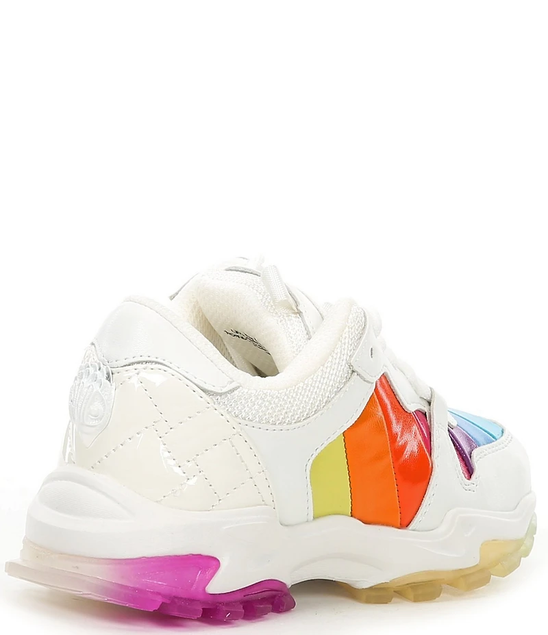 Kurt Geiger London Girls' Lettie Rainbow Stripe Sneakers (Youth)