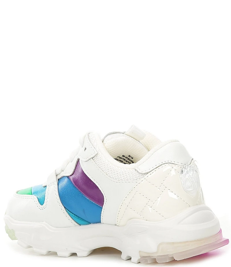 Kurt Geiger London Girls' Lettie Rainbow Stripe Sneakers (Youth)