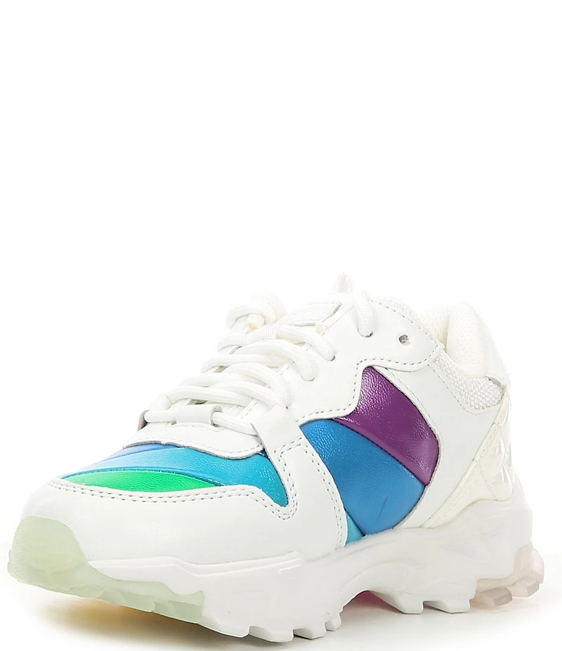 Kurt Geiger London Girls' Lettie Rainbow Stripe Sneakers (Youth)