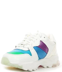 Kurt Geiger London Girls' Lettie Rainbow Stripe Sneakers (Youth)