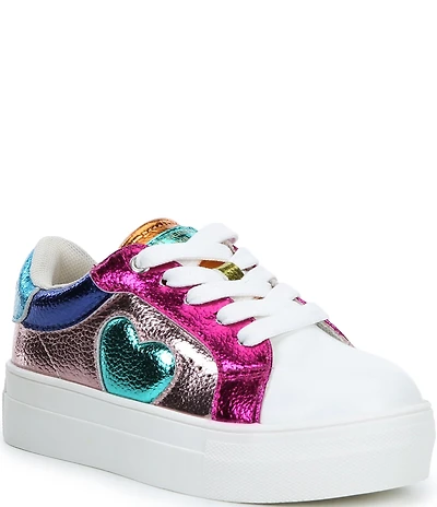 Kurt Geiger London Girls' Luckson Colorblock Heart Sneakers (Infant)