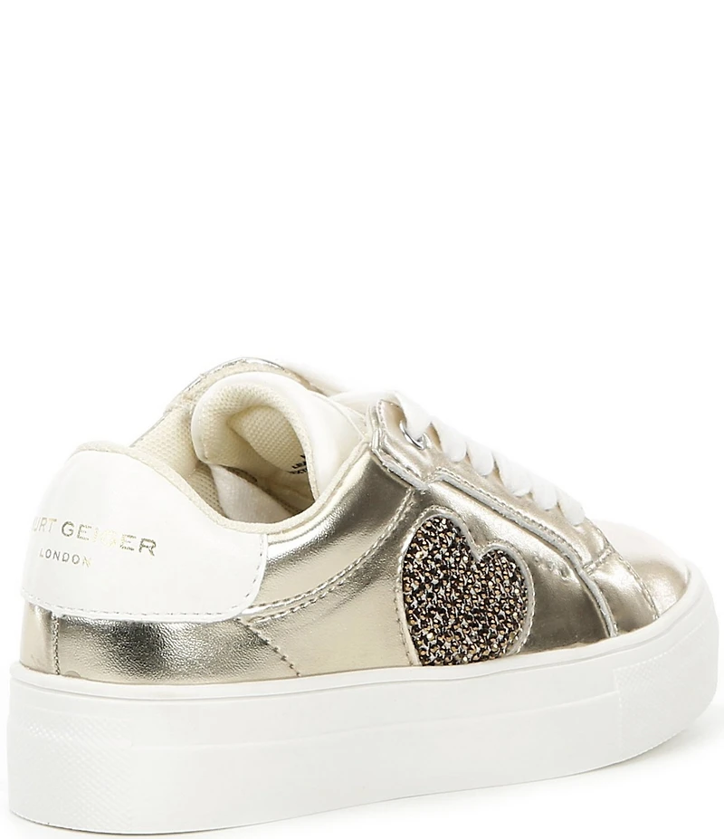 Kurt Geiger London Girls' Luckson Crystal Embellished Heart Sneakers (Infant)