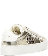 Kurt Geiger London Girls' Luckson Crystal Embellished Heart Sneakers (Infant)