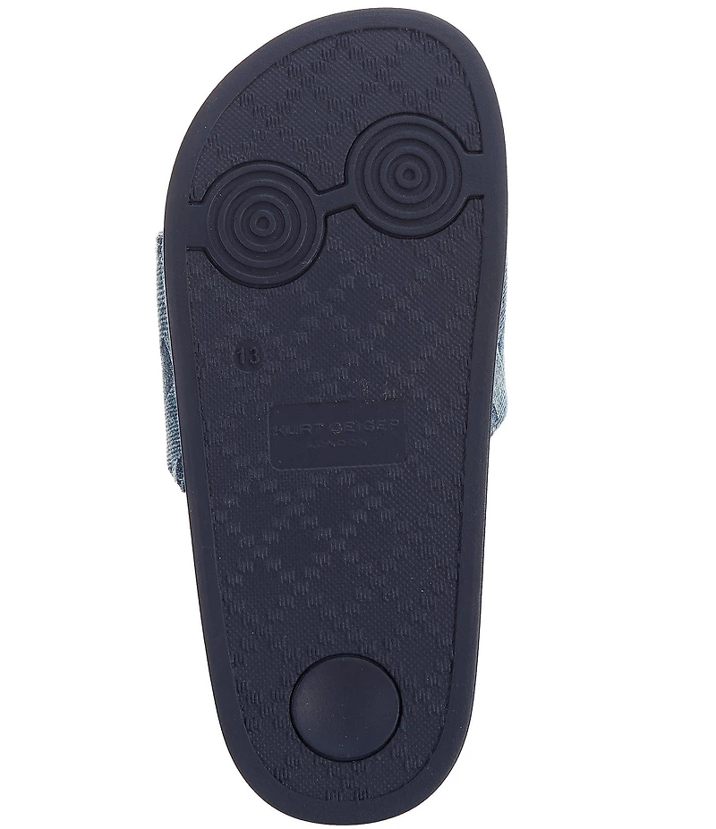 Kurt Geiger London Girls' Meena Eagle Denim Slide Sandals (Youth)
