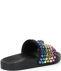 Kurt Geiger London Girls' Meena Rhinestone Embellished Eagle EVA Slide Sandals (Toddler)