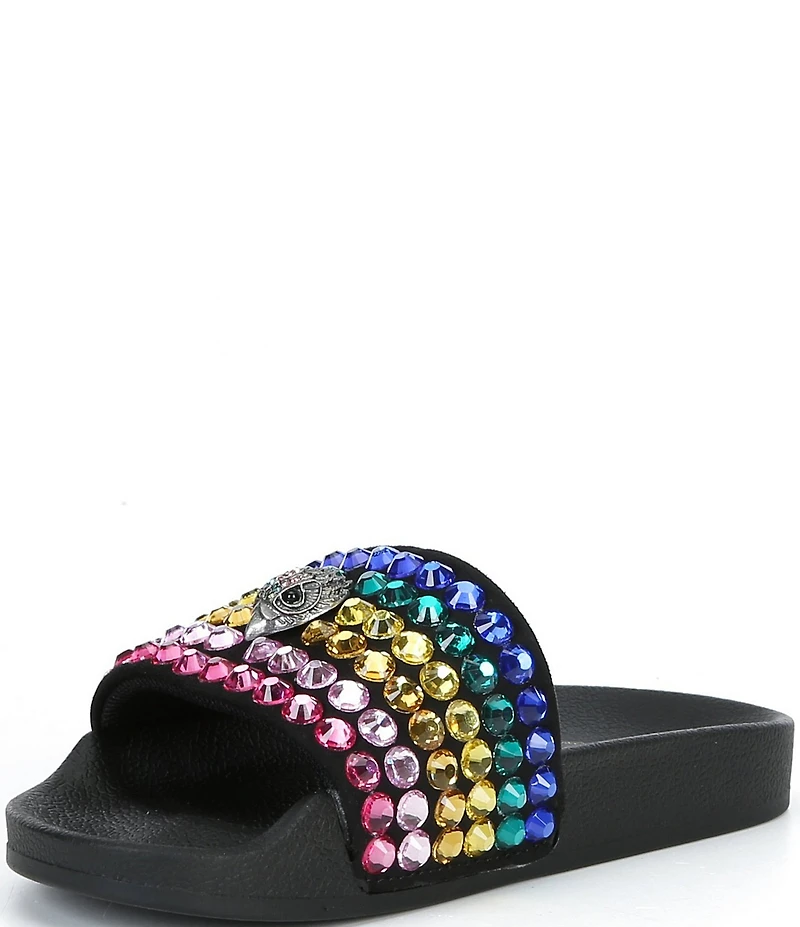 Kurt Geiger London Girls' Meena Rhinestone Embellished Eagle EVA Slide Sandals (Toddler)