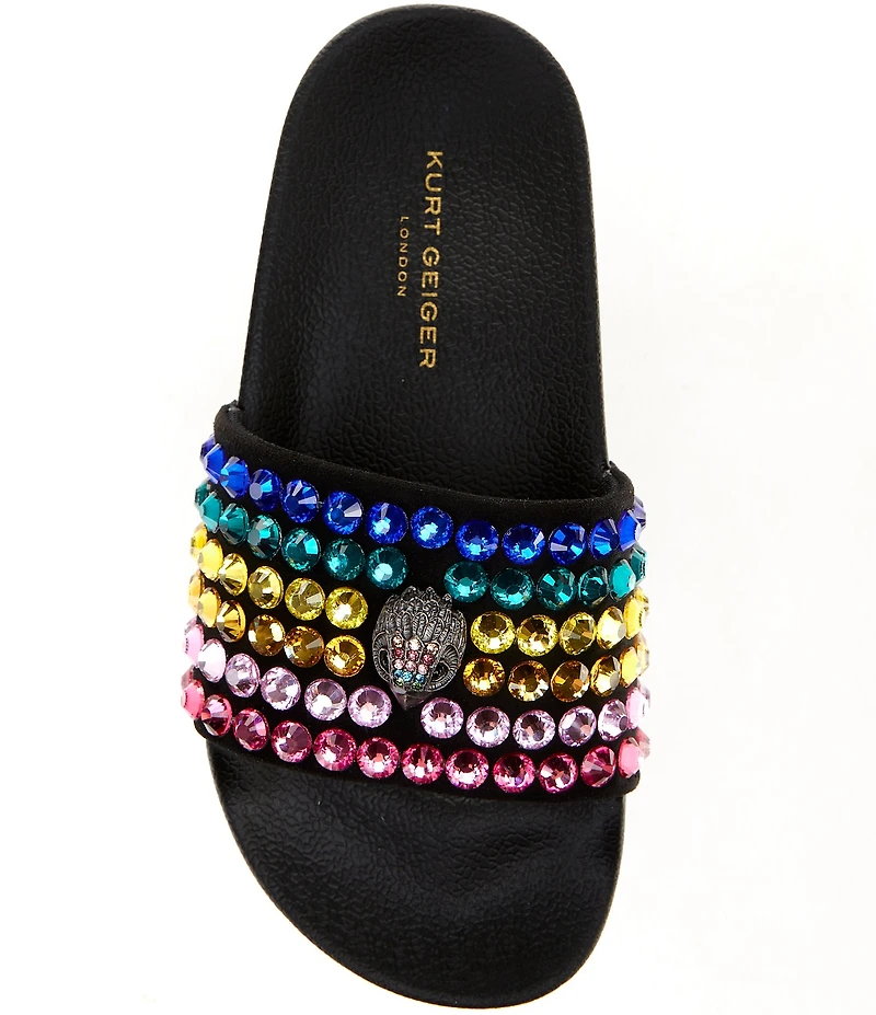 Kurt Geiger London Girls' Meena Rhinestone Embellished Eagle EVA Slide Sandals (Toddler)