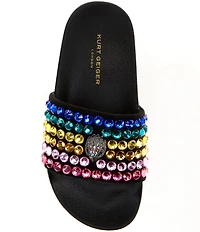 Kurt Geiger London Girls' Meena Rhinestone Embellished Eagle EVA Slide Sandals (Toddler)