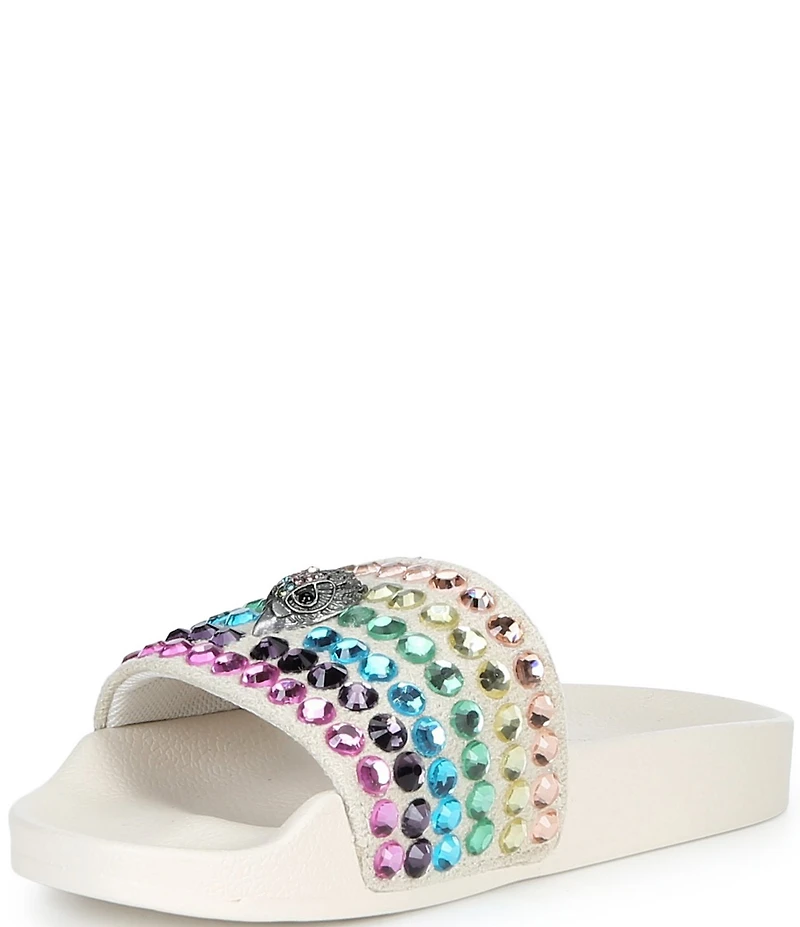 Kurt Geiger London Girls' Meena Rhinestone Embellished Eagle EVA Slide Sandals (Toddler)