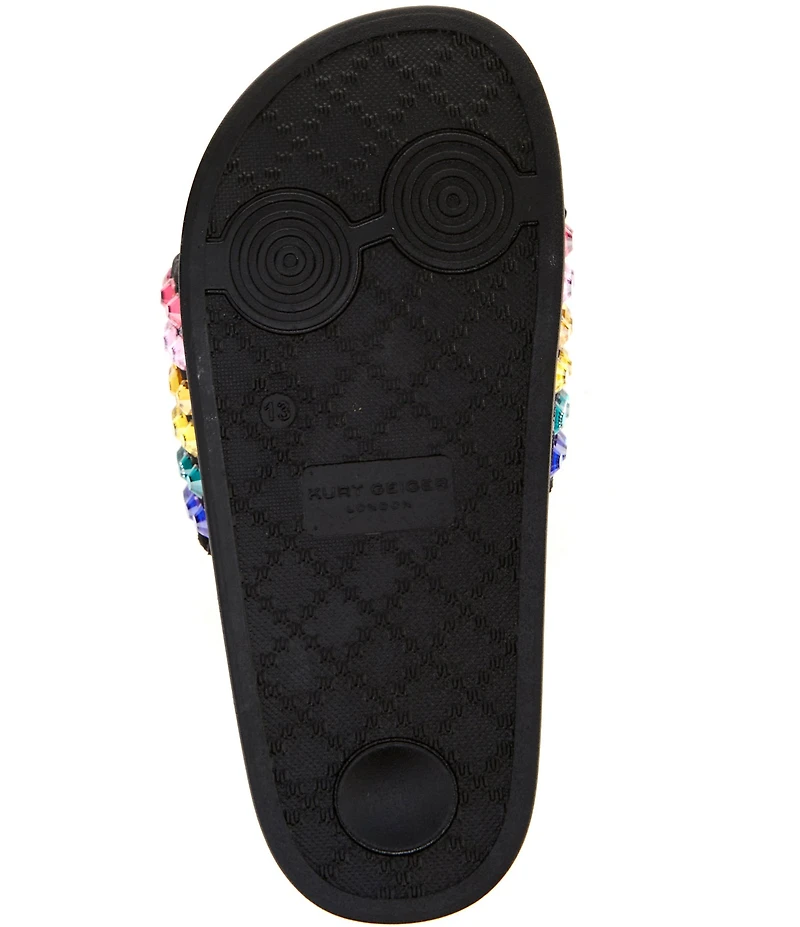 Kurt Geiger London Girls' Meena Rhinestone Embellished Eagle EVA Slide Sandals (Youth)