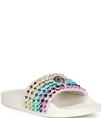 Kurt Geiger London Girls' Meena Rhinestone Embellished Eagle EVA Slide Sandals (Youth)