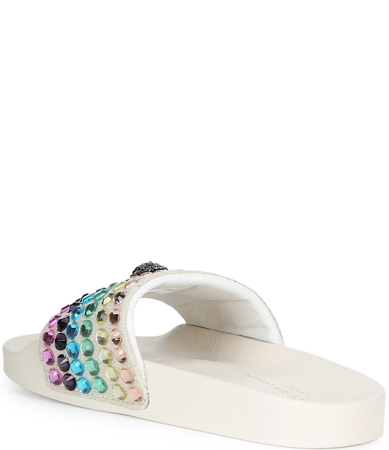 Kurt Geiger London Girls' Meena Rhinestone Embellished Eagle EVA Slide Sandals (Youth)