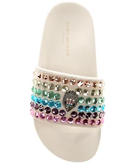 Kurt Geiger London Girls' Meena Rhinestone Embellished Eagle EVA Slide Sandals (Youth)