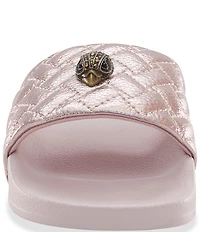 Kurt Geiger London Girl's Meena Quilted Leather Logo Ornament Pool Slide Sandals (Toddler)