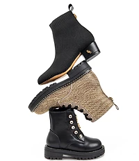 Kurt Geiger London Girls' Mini Elmer Logo Detail Stretch Sock Booties (Toddler)
