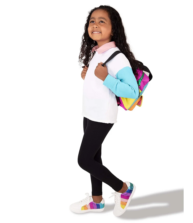 Kurt Geiger London Girls' Lane Love Metallic Rainbow Stripe Sneakers (Youth)