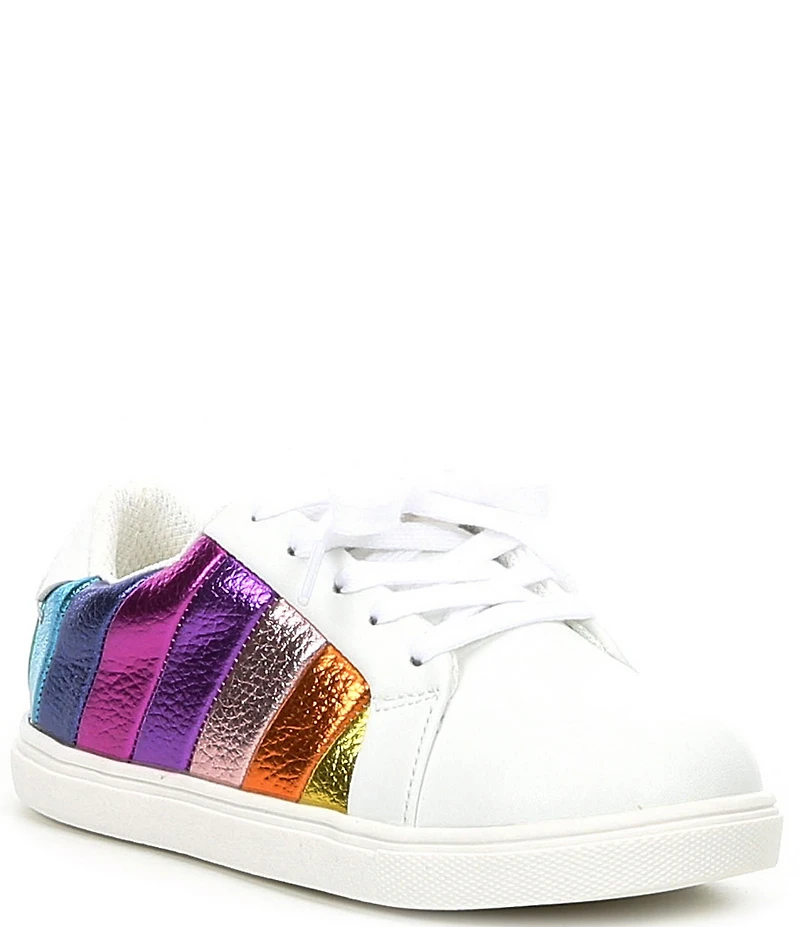 Kurt Geiger London Girls' Lane Metallic Rainbow Stripe Sneakers (Infant)