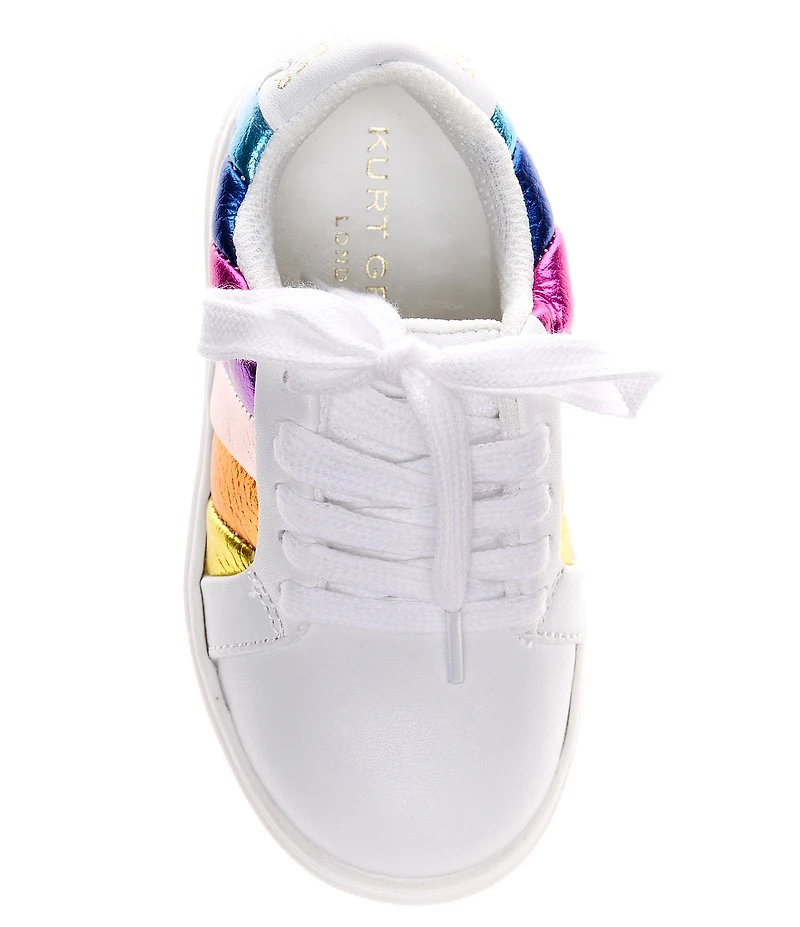 Kurt Geiger London Girls' Lane Metallic Rainbow Stripe Sneakers (Infant)