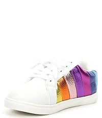 Kurt Geiger London Girls' Lane Metallic Rainbow Stripe Sneakers (Toddler)