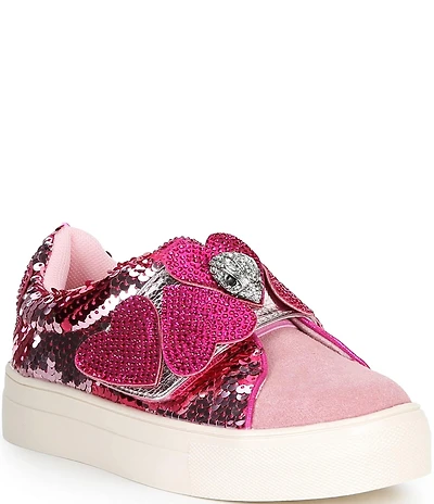 Kurt Geiger London Girls' Mini Laney Heart Strap Embellished Sneakers (Toddler)