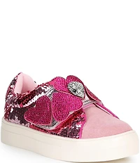 Kurt Geiger London Girls' Mini Laney Heart Strap Embellished Sneakers (Toddler)