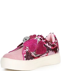 Kurt Geiger London Girls' Mini Laney Heart Strap Embellished Sneakers (Toddler)