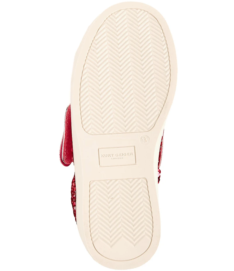 Kurt Geiger London Girls' Mini Laney Heart Strap Embellished Sneakers (Toddler)