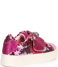 Kurt Geiger London Girls' Mini Laney Heart Strap Embellished Sneakers (Youth)