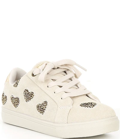 Kurt Geiger London Girls' Lane Love Suede Rhinestone Heart Sneakers (Infant)