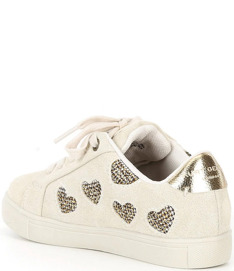 Kurt Geiger London Girls' Lane Love Suede Rhinestone Heart Sneakers (Infant)