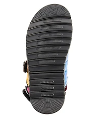 Kurt Geiger London Girls' Orson Quilted Metallic Leather Logo Ornament Slingback Sandals (Toddler)