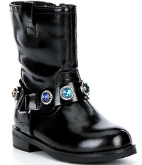Kurt Geiger London Girls' Octavia Leather Ornamented Boots (Infant)