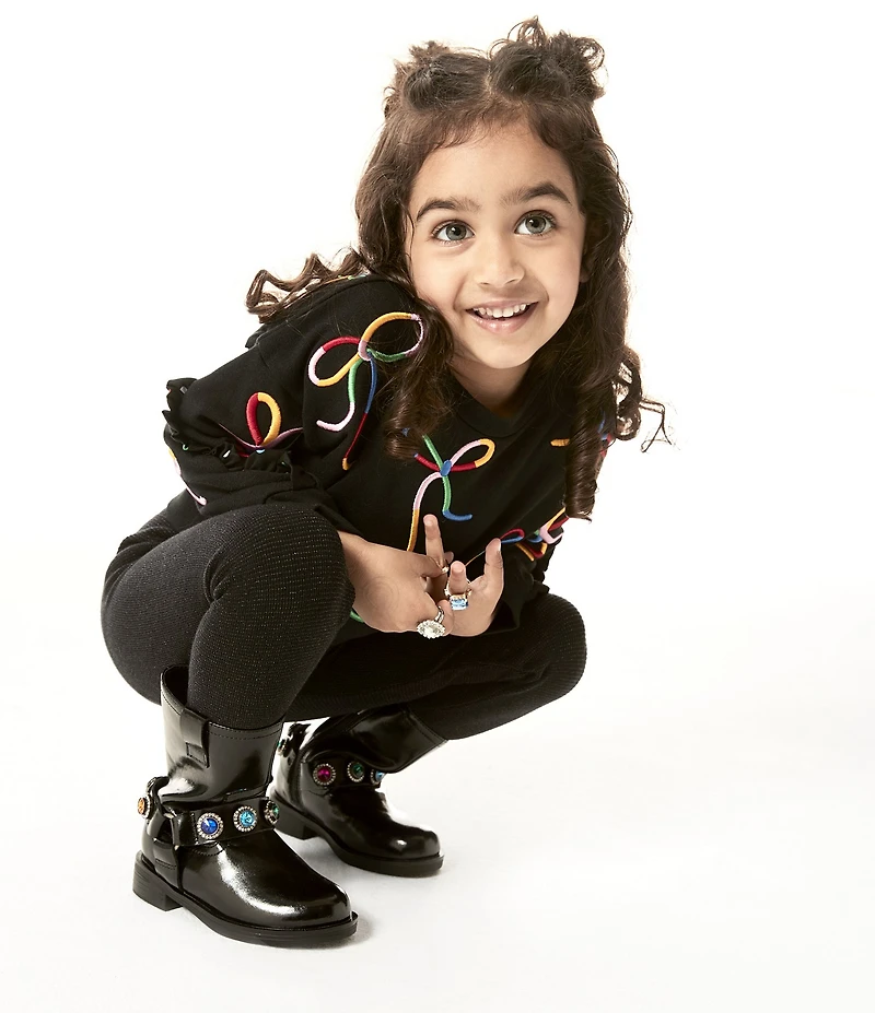 Kurt Geiger London Girls' Octavia Leather Ornamented Boots (Infant)