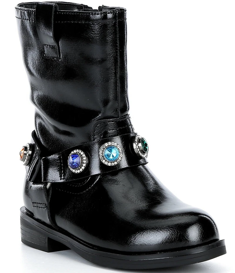 Kurt Geiger London Girls' Octavia Leather Ornamented Boots (Toddler)