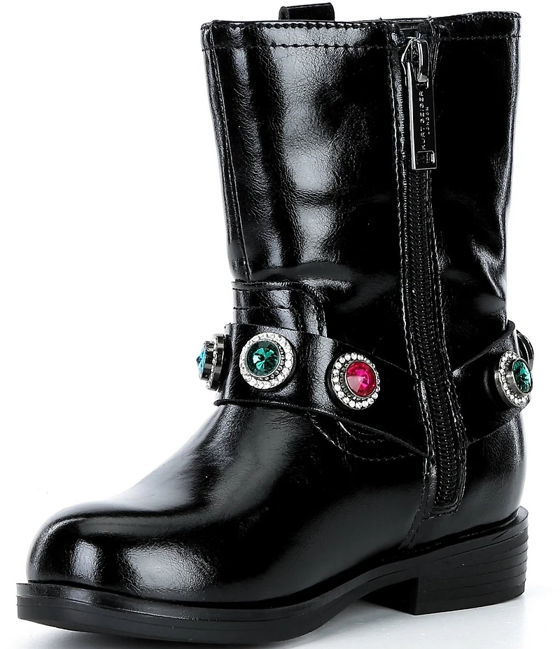 Kurt Geiger London Girls' Octavia Leather Ornamented Boots (Toddler)