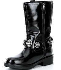 Kurt Geiger London Girls' Octavia Leather Ornamented Boots (Youth)