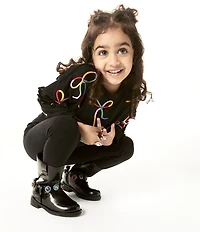 Kurt Geiger London Girls' Octavia Leather Ornamented Boots (Youth)