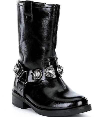 Kurt Geiger London Girls' Octavia Leather Ornamented Boots (Youth)